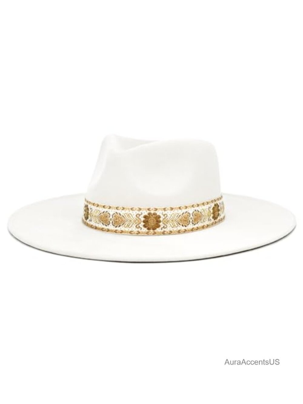 Wide Brim Boho Western Felt Fedora Hat Vegan Suede Rancher